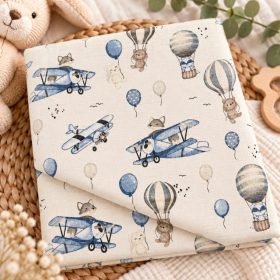 Textil pelenka mintás 70x80cm - Róka Pilóta