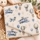 Textil pelenka mintás 70x80cm - Róka Pilóta