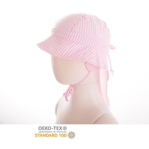 Nyári Panni kalap – rózsaszín/csíkos