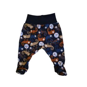 Pocaknadrág pamut, mintás - Sötétkék kaméleon/56