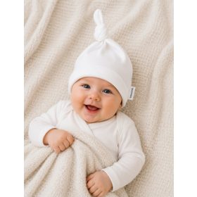 Átmeneti Csomós babasapka - Fehér 36/38