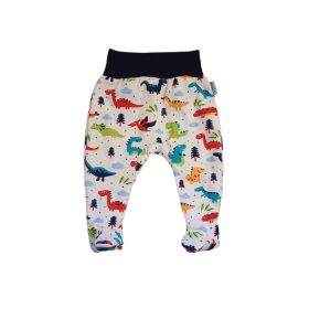 Pocaknadrág pamut, mintás - Színes Dínók-Kék/68