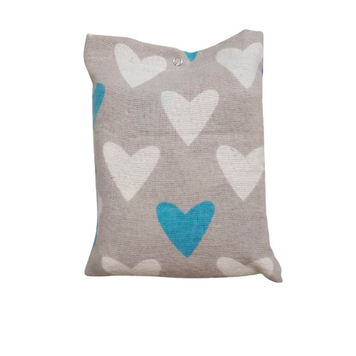 Pelenkázó alátét, flanel - Fehér/Kék Szívek